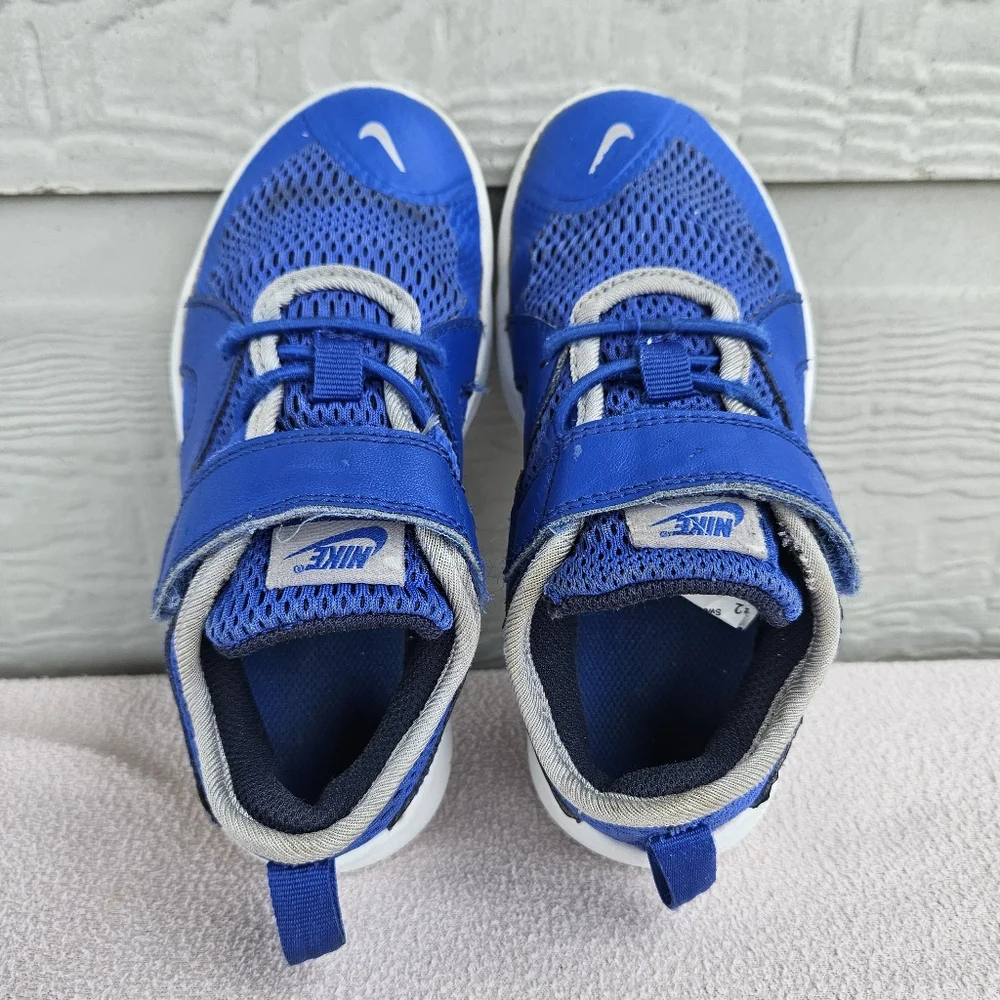 Nike Flex Contact 3 Hook & Loop Sneaker SZ 11.5C Blue Breathable AR4152-400